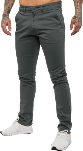 989Z ENZO Mens Slim Fit Stretch Chino Jeans Casual Cotton Trousers Pants