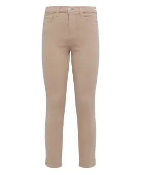 Alexia Cropped Cigarette Jeans in Cashew