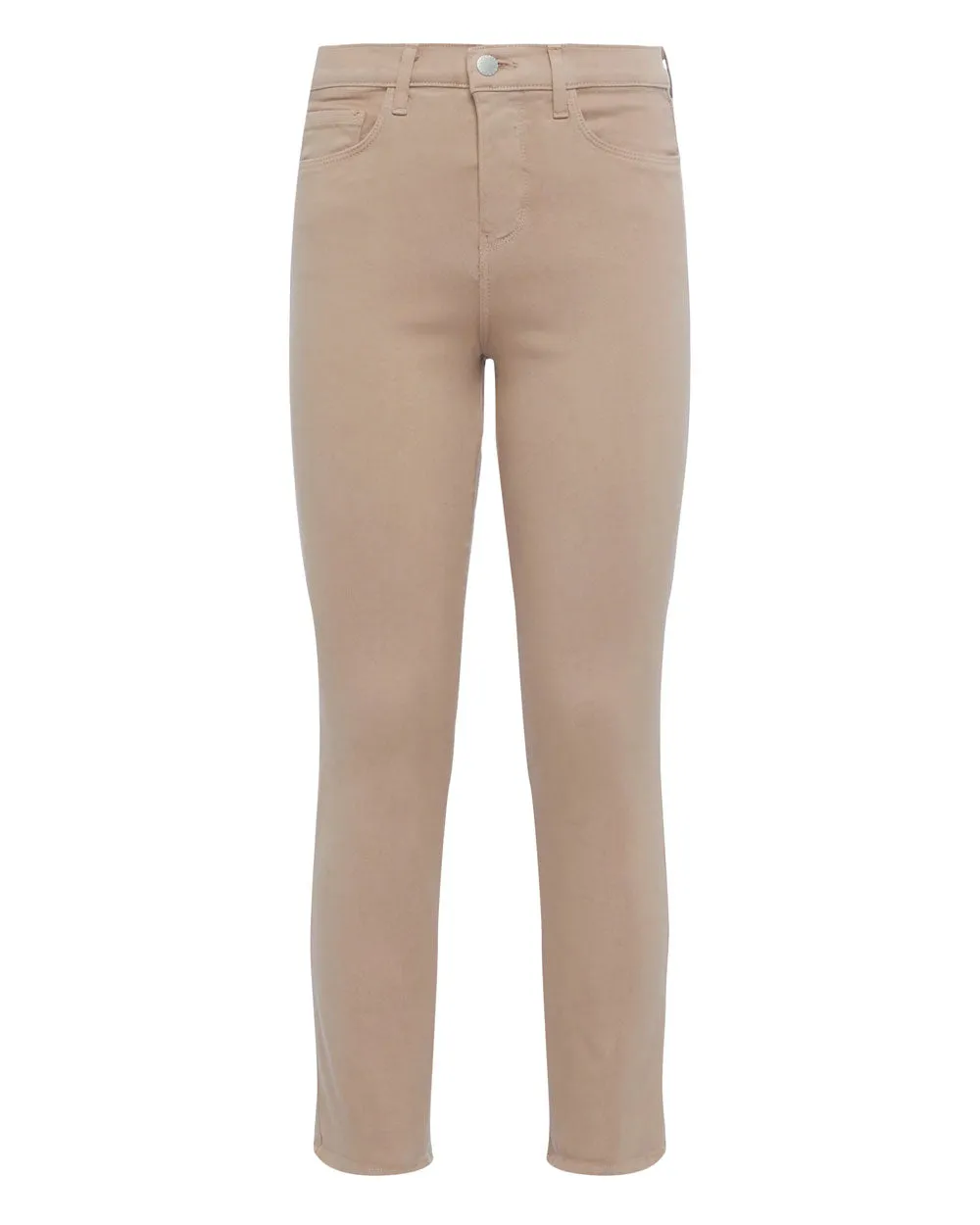Alexia Cropped Cigarette Jeans in Cashew