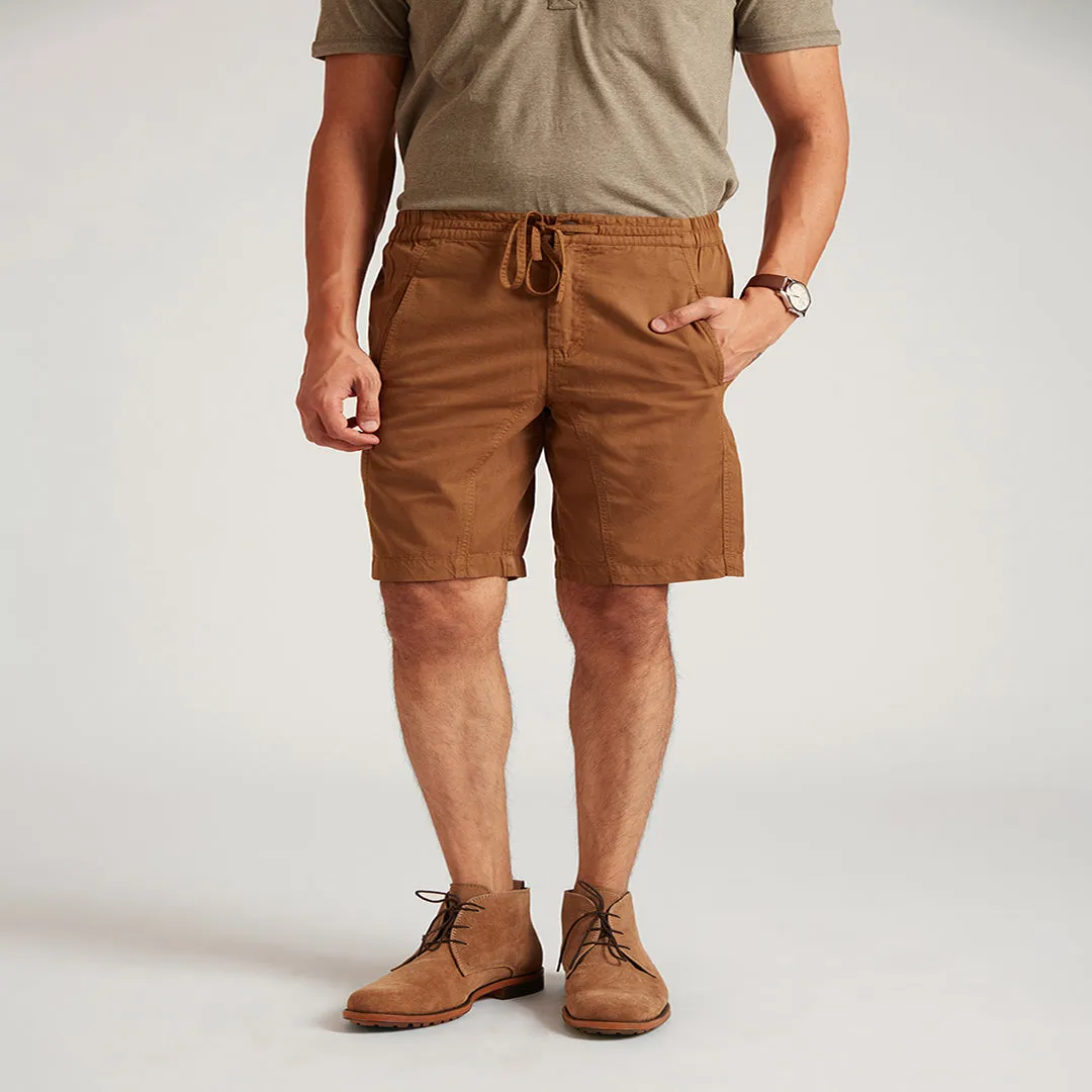 B77 FAER Stylish And Rugged Mustard Organic Cotton Men's Travel Shorts