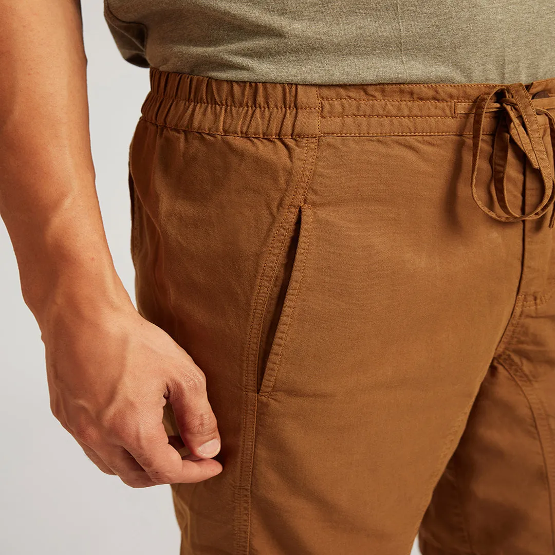 B77 FAER Stylish And Rugged Mustard Organic Cotton Men's Travel Shorts