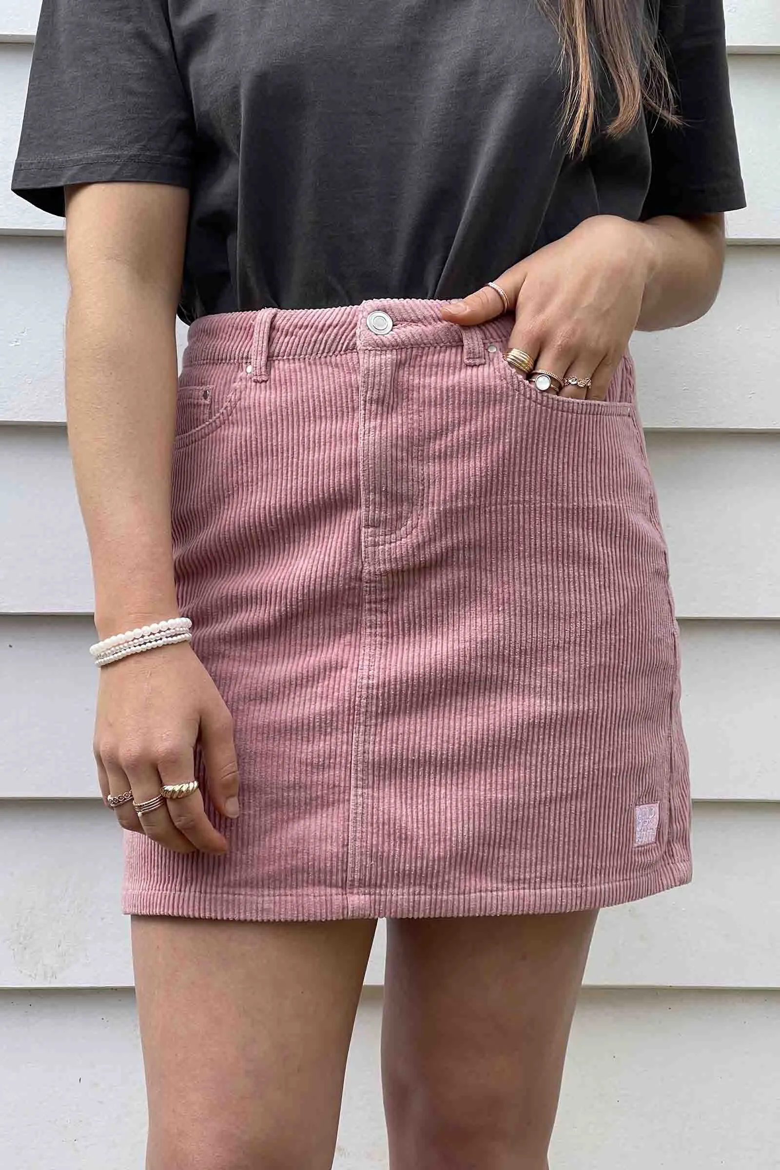 Beach Bum Corduroy Skirt Musk