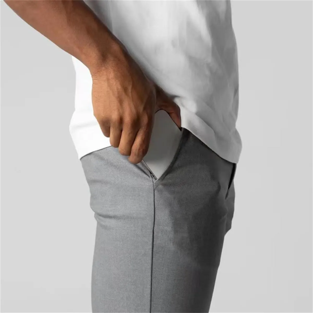 Bizgent Active Chinos, Chinos Pants Men Slim Fit Active Khaki Pants Mens, Elasticity Slim Fit Chinos Pants for Men
