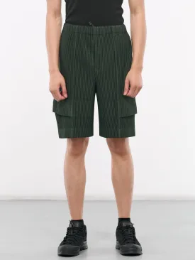 Cargo Pleated Shorts (HP46JF172-67-DEEP-GREEN)