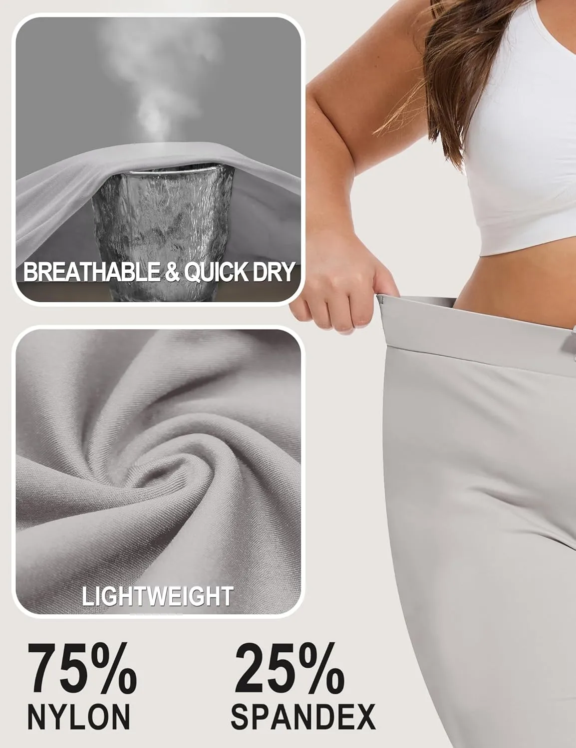 COOTRY Women's Plus Size Pants 7/8 Stretch Sweatpants Golf Athletic Travel Work Casual Joggers with Deep Pockets