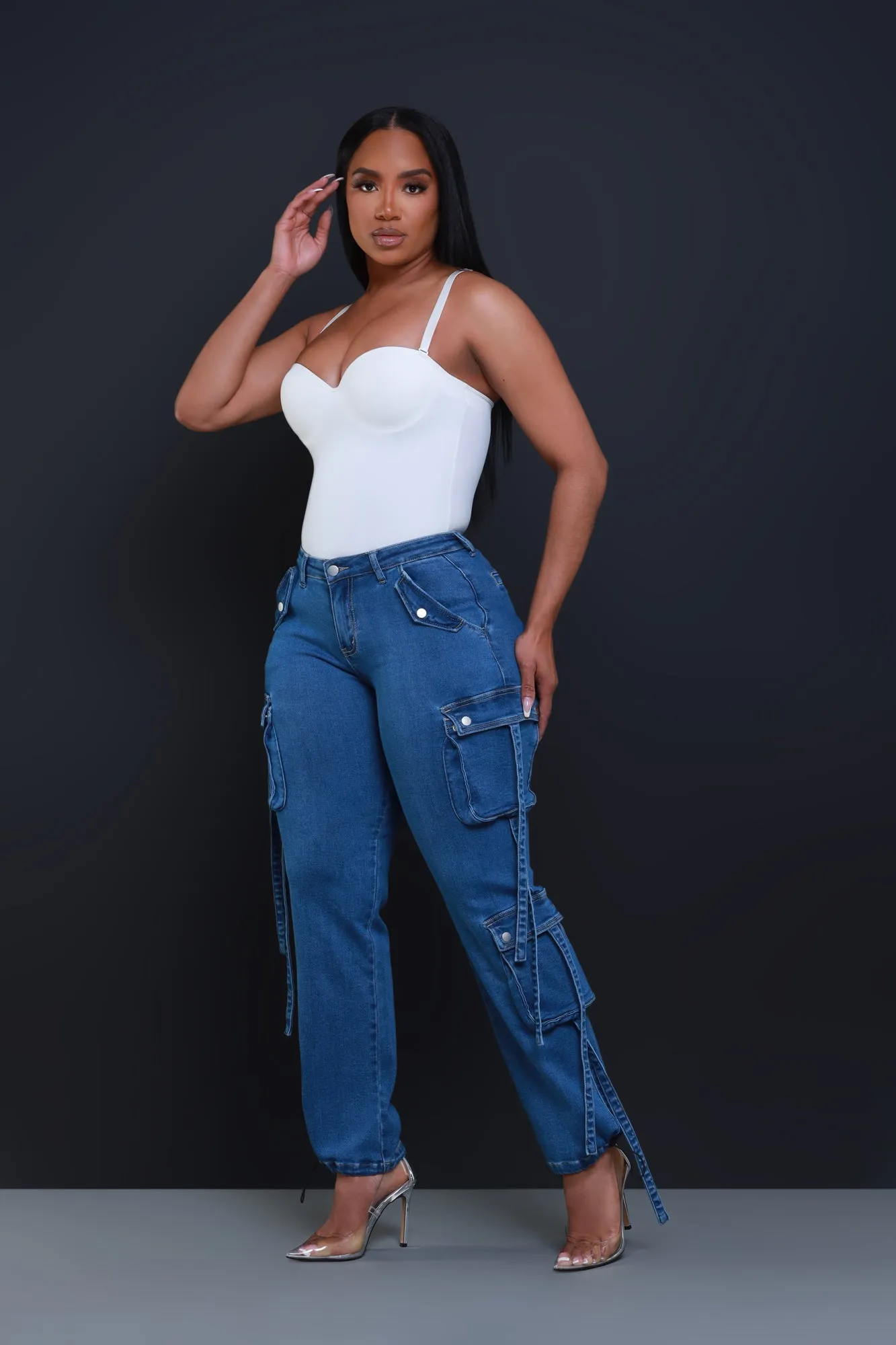 Could Be Denim Cargo Pants - Dark Wash