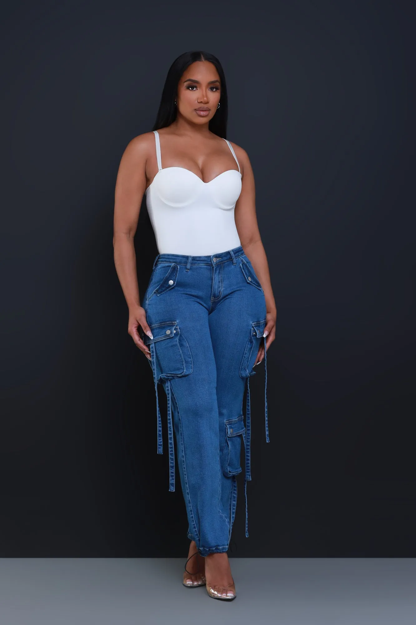 Could Be Denim Cargo Pants - Dark Wash