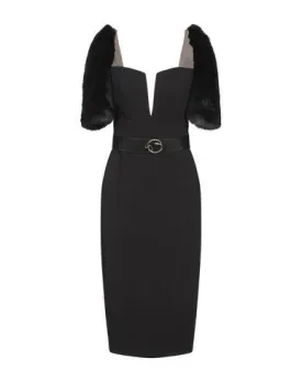 Elisabetta Franchi Women Knee-length dress Black 10 UK