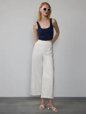 Essential Crop Wide Leg Pant