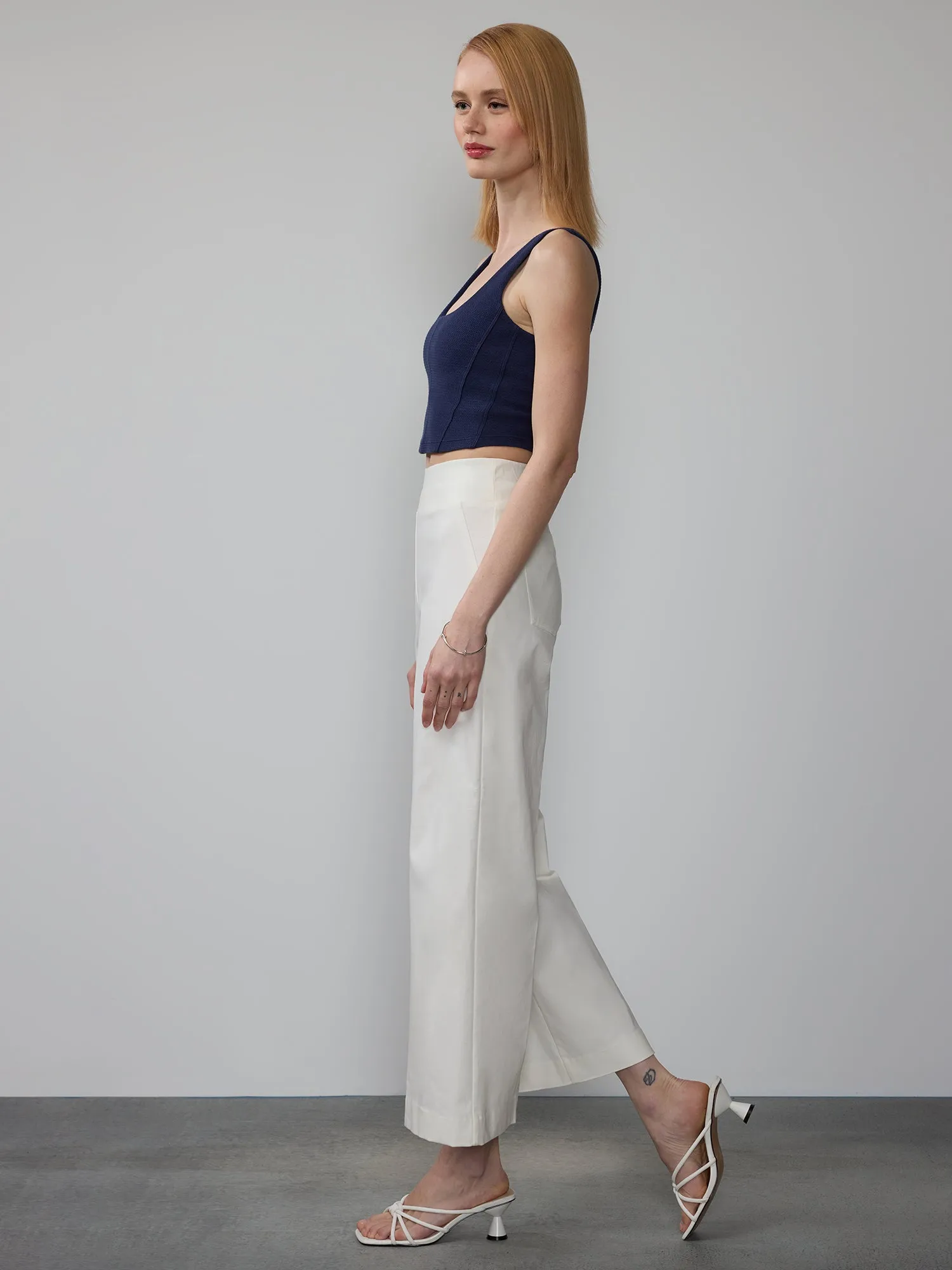 Essential Crop Wide Leg Pant