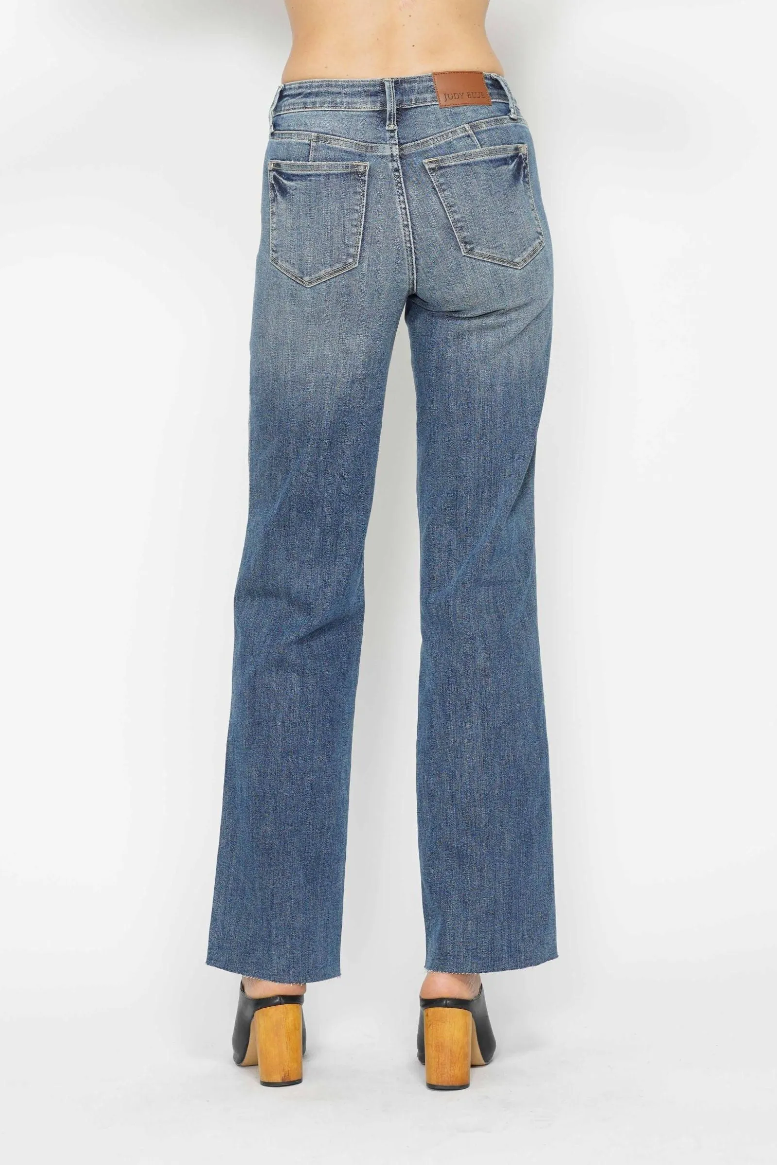 Judy Blue Reg/Plus Mid Rise Tummy Control Vintage Straight Leg Jeans