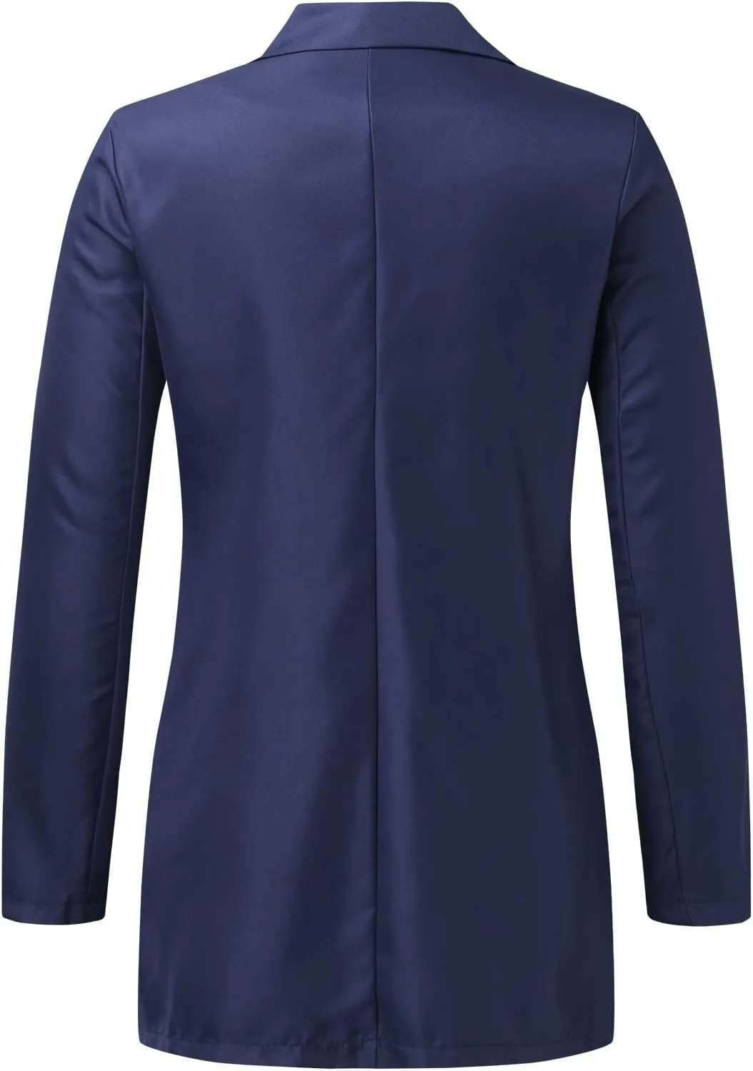 Miyaomn Womens Solid Color Casual Office Blazer Suit Jacket Slim Fit Double Breasted Notched Shawl Collar Sports Coat Outwear