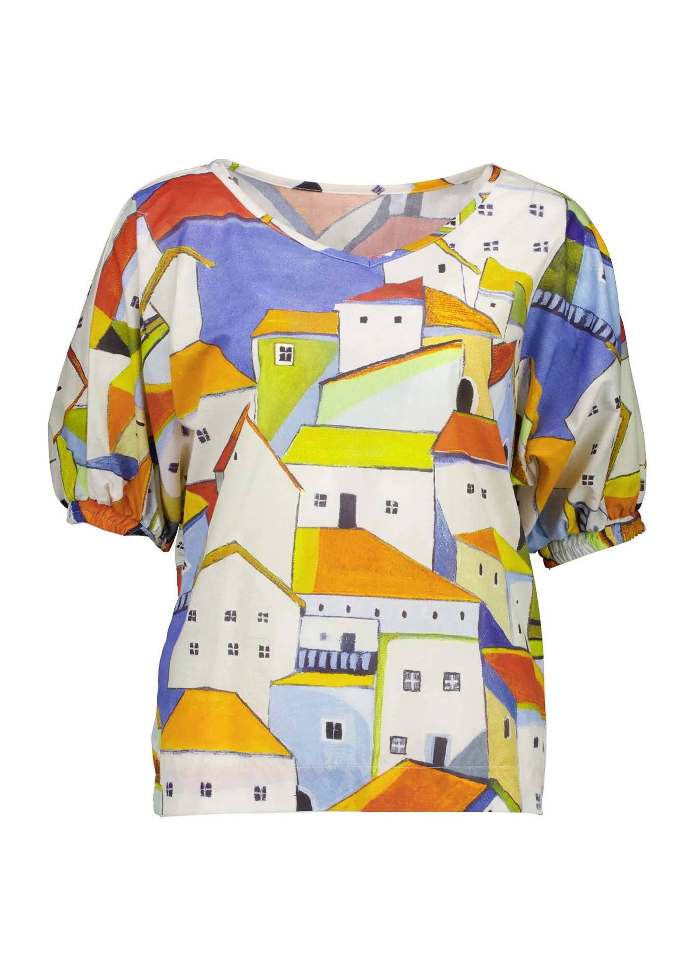 Pueblito Camisa Orange in Cotton