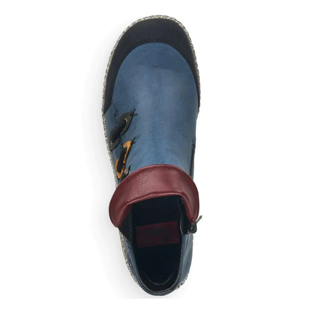 RIEKER EURO CITY SLIP ON HIGH TOP MULTI