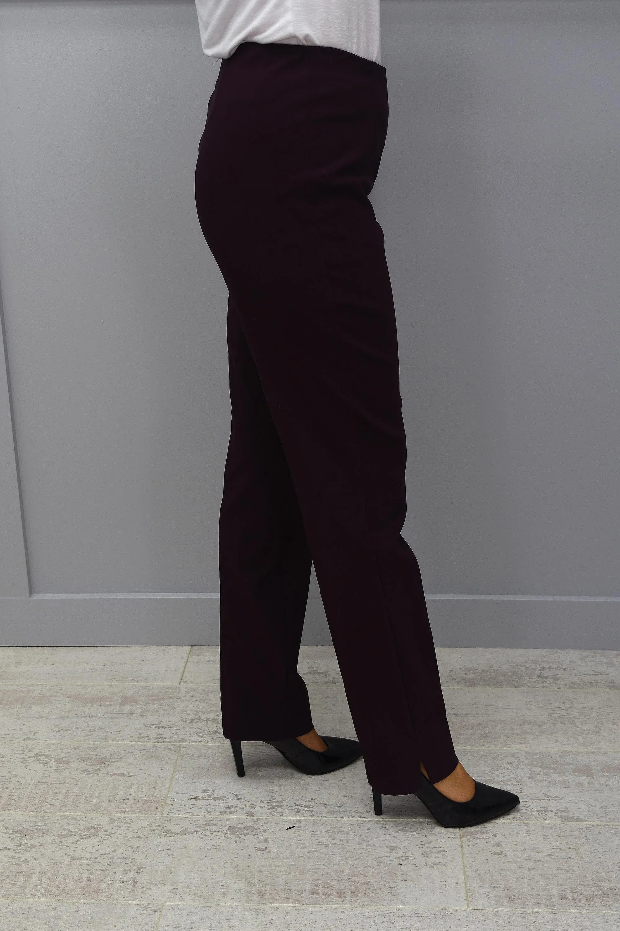 Robell Marie Full Length Trousers Maroon - 51412 5499 560