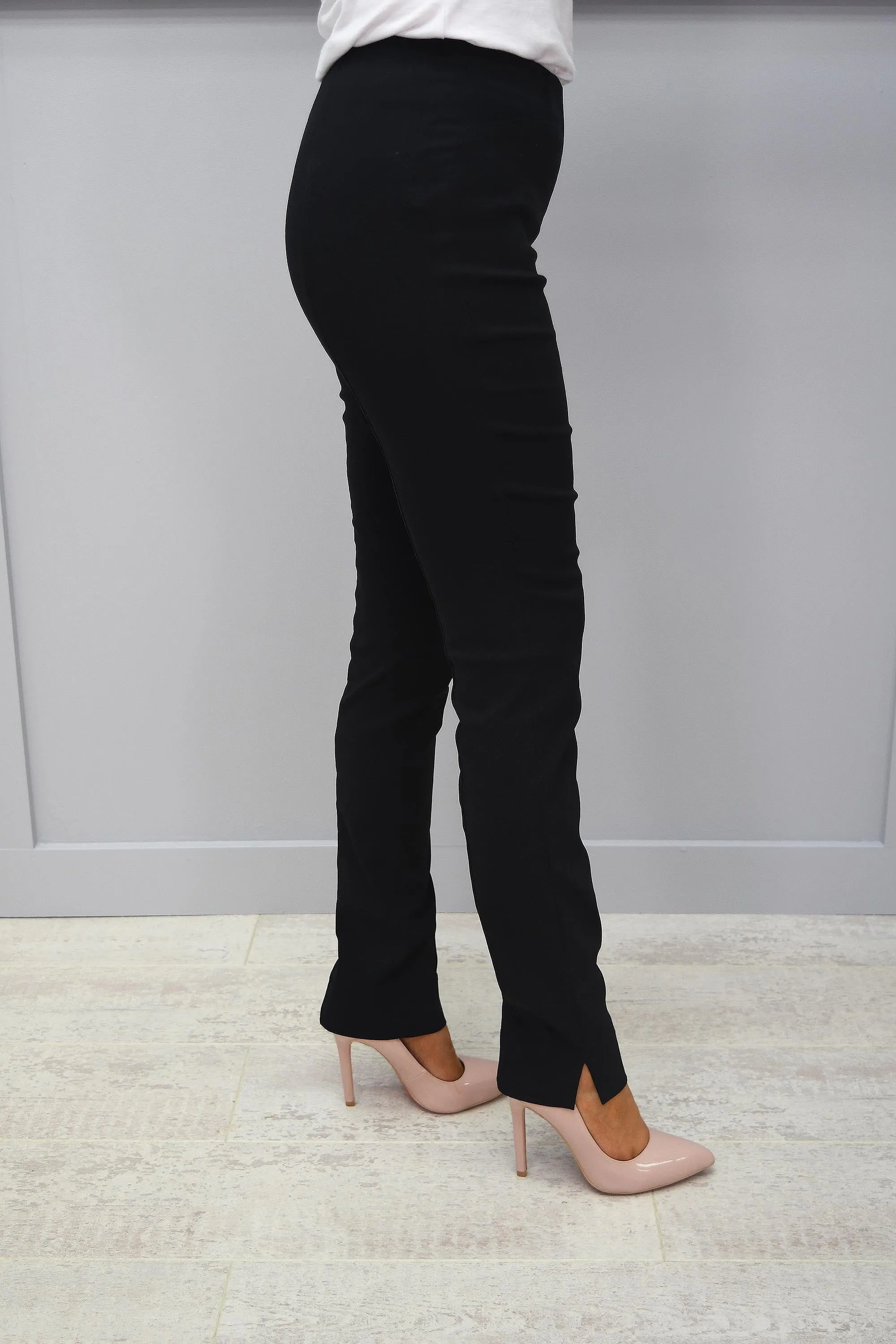 Robell Rose Black Full Length Trousers Super Slim Fit - 51673 5499 90