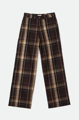 Victory Full Length Wide Leg Pant - Seal Brown/Bright Gold
