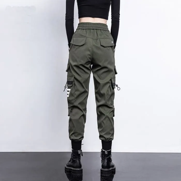 Women High Waist Cargo Pants