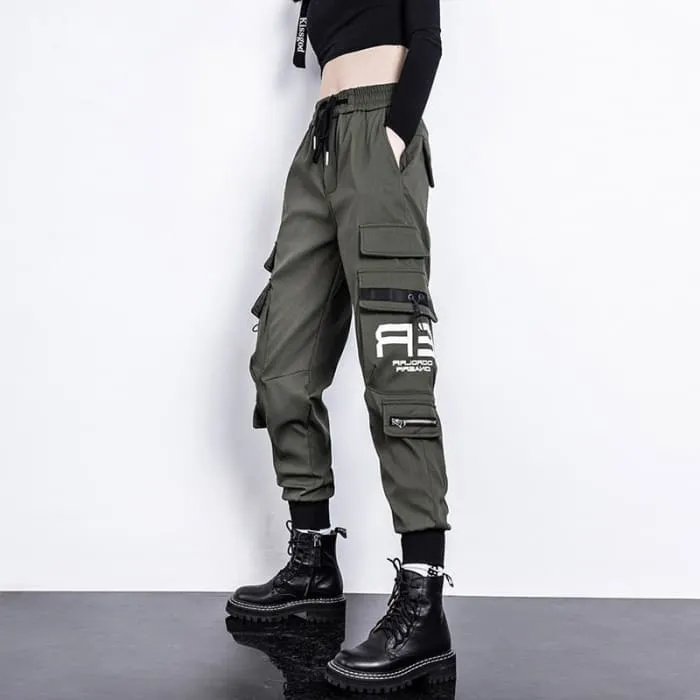 Women High Waist Cargo Pants