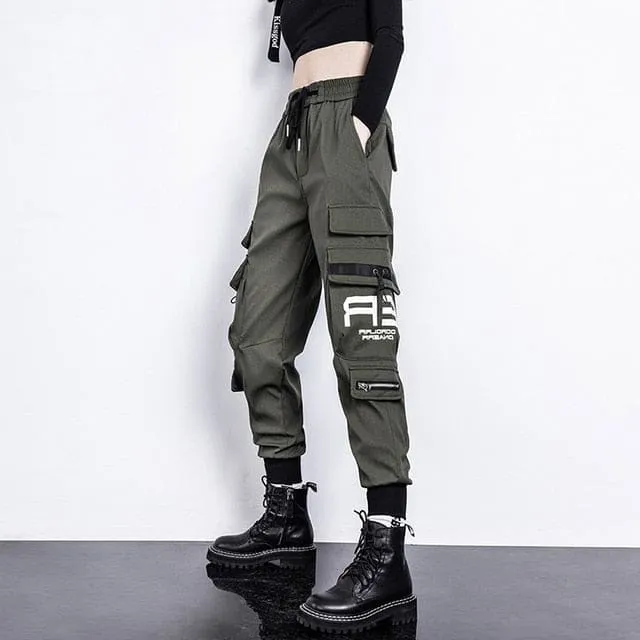 Women High Waist Cargo Pants