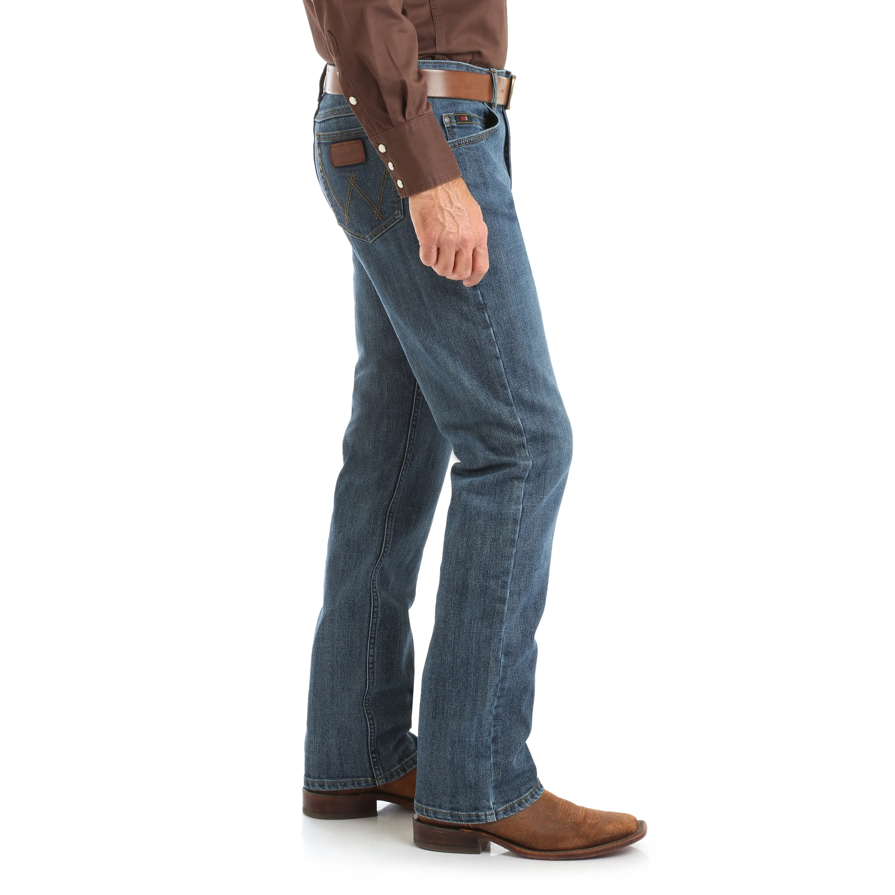 Wrangler Men's Stone Blue 20X Active Flex Slim Fit Jean