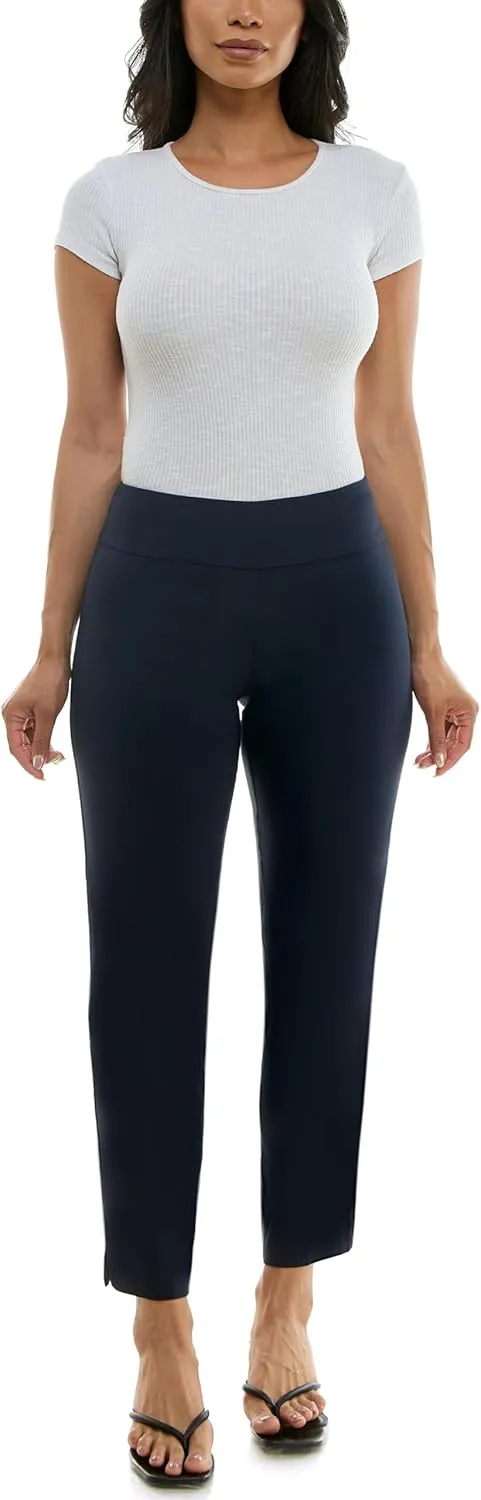 Zac & Rachel Women's Pull-On Ankle Length Pant with Tummy Control Waist Band